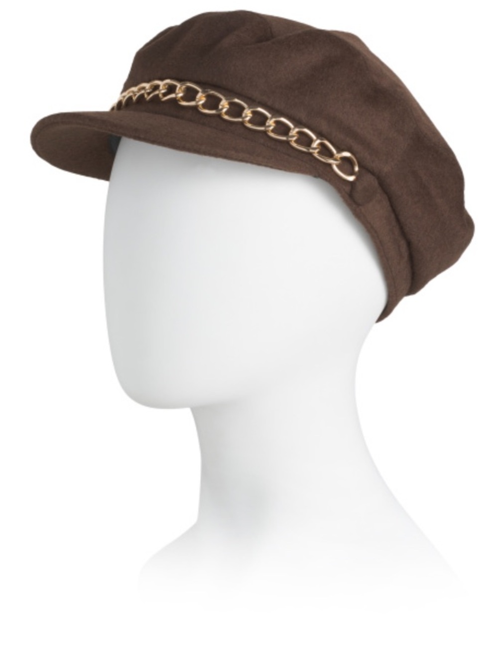 Eugenia Kim Brown Cap With Gold Chain